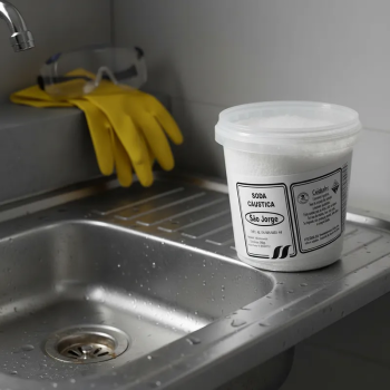 SODA CAUSTICA DESENTUPIR CANO GORDURA SÃO JORGE 500G POTE
