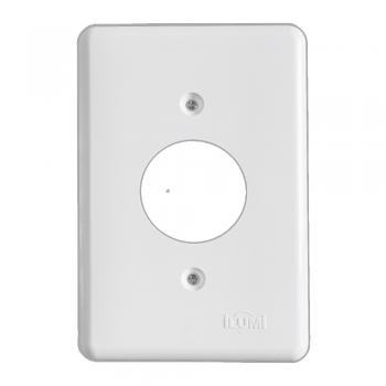 PLACA CONJUNTO ILUMI STYLUS BRANCO 4x2 - 1 TOMADA REDONDA - 2048
