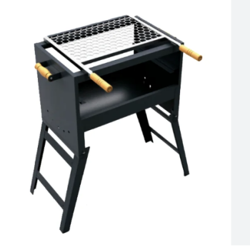 CHURRASQUEIRA GALVIZADA  55X40 REFORÇADA PRETA