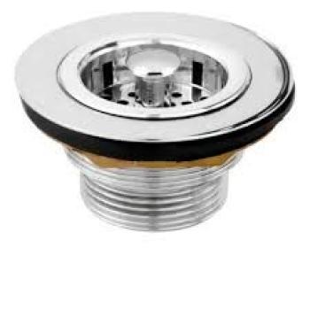 VALVULA CROMADA AMERICANA  3.1/2  COM CESTINHO