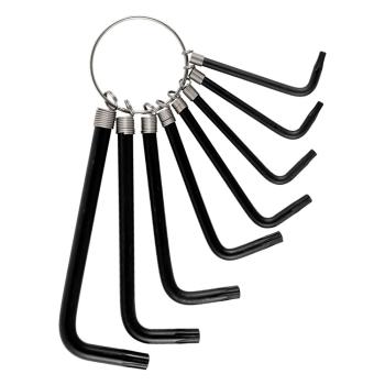 CHAVE TORX EDA COM 8 PECAS ARGOLA T8 a T30 - 6OC
