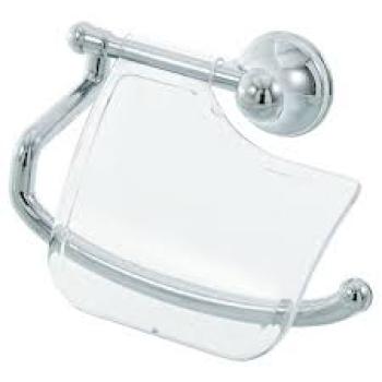 PAPELEIRA PVC CROMADA CRISTAL MODELAR