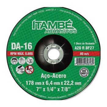 DISCO DE DESEMBASTE 7X1/4X7/8 DA16 ITAMBE