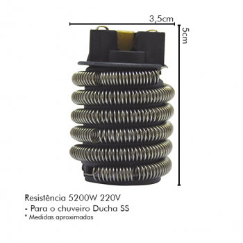 RESISTENCIA P/ DUCHA CORONA SS 220V