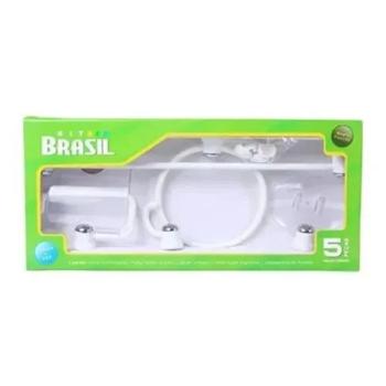 ACESSÓRIOS PARA BANHEIRO KIT 5 PEÇAS BRANCO BRASIL