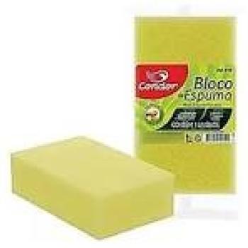 BLOCO ESPUMA PEDREIRO AMARELO 22X13X6 CONDOR 840