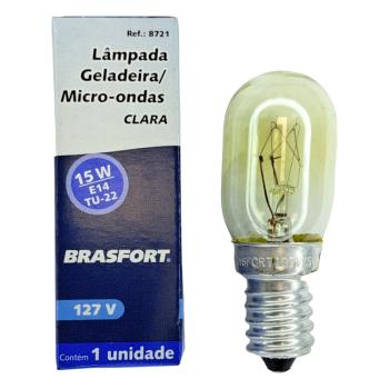 LAMPADA PARA GELADEIRA/FOGAO/LUSTRE BRASFORT 15Wx127V. CLARA E-14