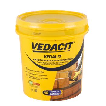 ADITIVO PLASTIFICANTE VEDACIT VEDALIT 18L MARROM