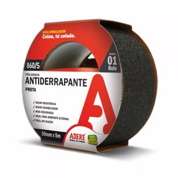 FITA ANTIDERRAPANTE ADERE PRETA 860s 50mm x 5m
