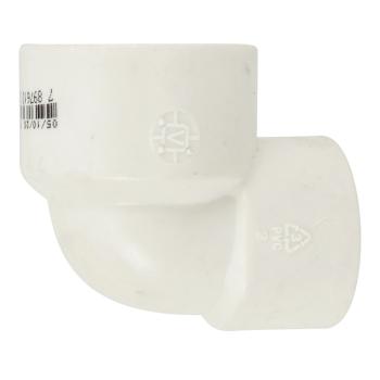 COTOVELO/JOELHO DE REDUÇÃO 90° PVC BRANCO ROSCÁVEL 3/4X1/2