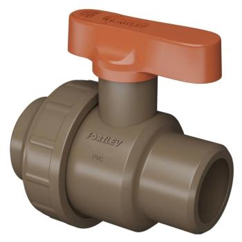 REGISTRO ESFERA PVC SOLDAVÉL C/UNUÃO 50MM FORTLEV