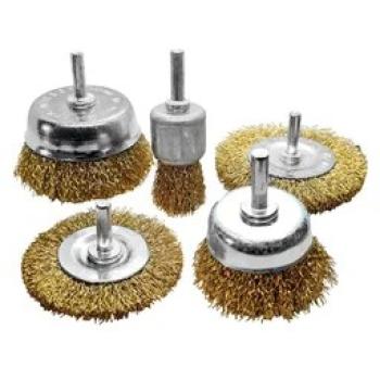 ESCOVA AÇO 5 PEÇAS C/HASTE 6MM DISFLEX