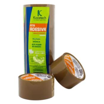 FITA ADESIVA EMBALAGEM MARRON 45X40 KORETC
