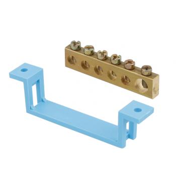 BARRAMENTO NEUTRO STECK 6 TERM AZUL 70MM