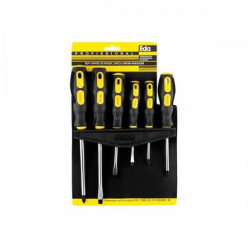 JOGO CHAVE FENDA/PHIL.EDA C/06PC 8QP