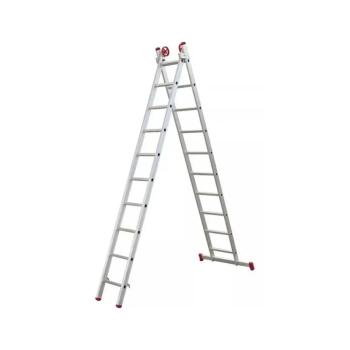 ESCADA ALUMÍNIO 10 DEGRAUS EXTENSIVA 3,5 / 5,62 METROS - AGATA