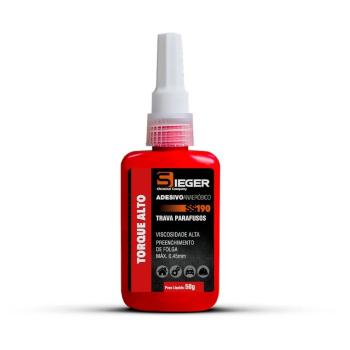 ADESIVO TRAVA PORCAS E PARAFUSOS 50G VERMELHO ALTO TORQUE E VISCOSIDADE SIEGER SS190 048069