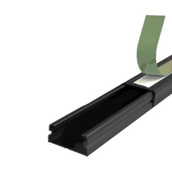 CANALETA 20X10x2,00 MT PRETA C/FITA ADESIVA SISTEMA X