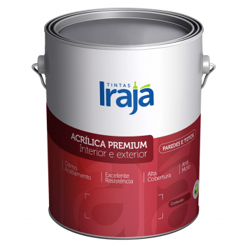 TINTA ACRILICA PREMIUM BRANCO NEVE 1/4 0.9L IRAJÁ