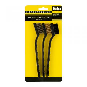 ESCOVA DE ACO MANUAL EXCELLENT 3PCS MINI C/C