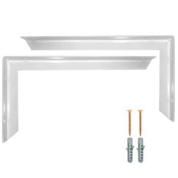 SUPORTE MÃO FRANCESA CANTONEIRA REFORÇADA GRAPA PIA TANQUE BANCADA 40CM BRANCA