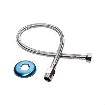 MANGUEIRA DE ENGATE FLEXIVEL AÇO INOX 1/2 60CM TRANCADO