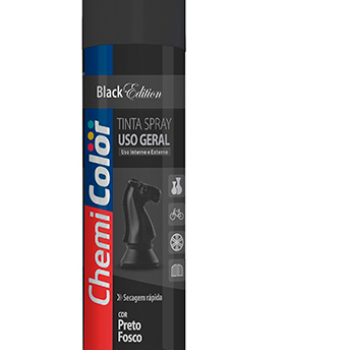 TINTA SPRAY 400 ML PRETO FOSCO CHEMICOLOR