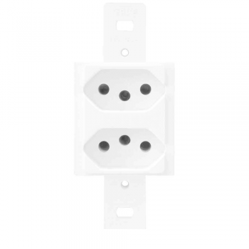 CONJUNTO FAME BLANC SEM PLACA 2 TOMADAS 2P+T. DISTANCIADA 1337