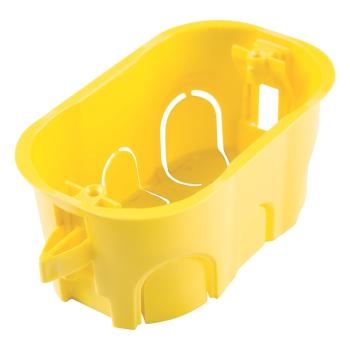 CAIXINHA DE LUZ PVC PARA DRYWALL TRAMONTINA AMARELA 4x2