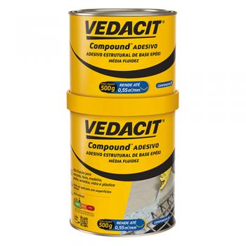 ADESIVO ESTRUTURAL IMPERMEABILIZANTE VEDACIT COMPOUND 1KG CINZA