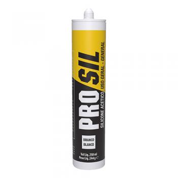 SILICONE ACETICO PRO SIL SOUDAL BRANCO 250mL/244g.