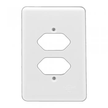 PLACA CONJUNTO ILUMI STYLUS BRANCO 4x2 - 2 TOMADAS - 20410