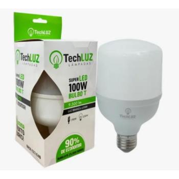 LAMPADA LED BULBO T 100W E-27 6.5K BIVOLTI BRANCA - TECHLUZ
