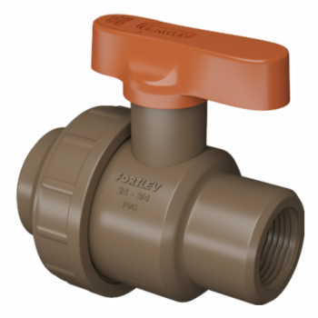REGISTRO ESFERA PVC COM UNIAO SOLDAVEL 25mm 3/4 FORTLEV