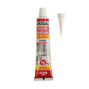 SILICONE ACÉTICO PARA ÁREAS INTERNAS TRANSPARENTE 50GR SOUDAL