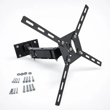 SUPORTE TV TRI ARTICULADO CANAÃ LONGO REFORÇADO 10-55 40KG PRETO