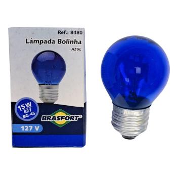 LAMPADA COLORIDA BRASFORT 15Wx127V. AZUL