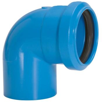 JOELHO AZUL AMANCO 38x38 C/ANEL P/TUBO DESCARGA .