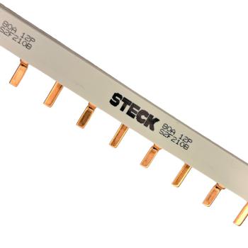 BARRAMENTO STECK BIFASICO DIN PARA 12 DISJUNTORES 80A. - S2F210B