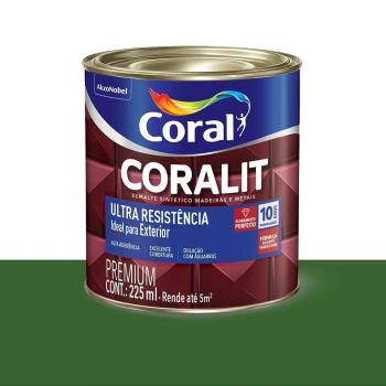 TINTA OLEO ESMALTE. SINTÉTICO  225 ML VERDE FOLHA CORALIT 1/6