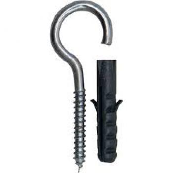 GANCHO ZINCADO COM BUCHA N:08