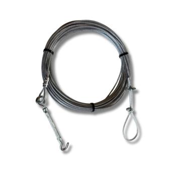 VARAL DE CABO DE AÇO REVESTIDO C/ 10M CLIPS E ESTICADOR