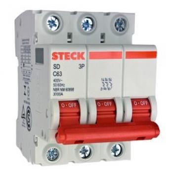 DISJUNTOR TRIPOLAR DIN STECK 3P 63A