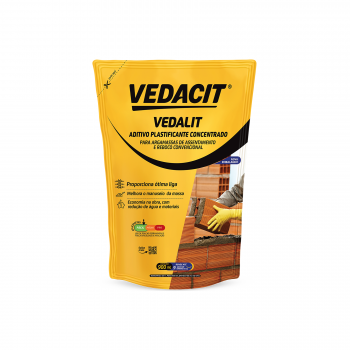 ADITIVO PLASTIFICANTE CONCENTRADO PARA ARGAMASSAS DE ASSENTAMENTO E REBOCO CONVENCIONAL VEDACIT VEDALIT 1L