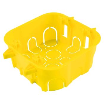 CAIXINHA DE LUZ PVC PARA DRYWALL TRAMONTINA AMARELA 4x4