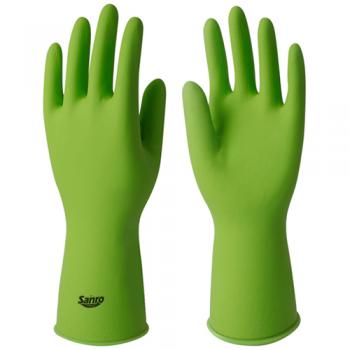 LUVA  LATEX SANRO FORRADA VERDE P
