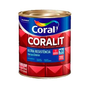TINTA OLEO ESMALTE SINTÉTICO CORALIT FOSCO BRANCO ULTRA RESISTENCIA  1/4