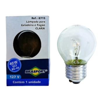 LAMPADA PARA GELADEIRA/FOGAO/LUSTRE BRASFORT 40Wx127V. CLARA
