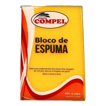 ESPUMA EM BLOCO COMPEL 6cm x 13cm x 22cm