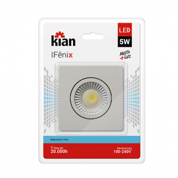 SPOT EMB.05W LED 6000K QUAD KIAN